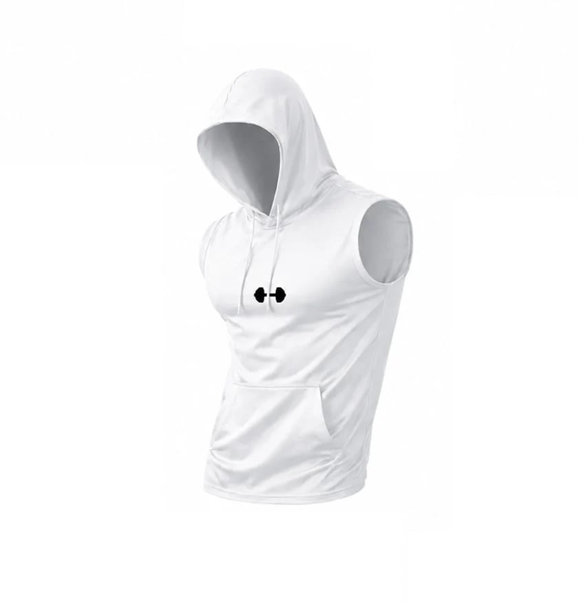 Men's Quick-Dry Hooded Sleeveless Tank Top – Lightweight Athletic Workout Shirt
