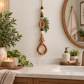 🔥😍Boho Teardrop Wall Hanger – Rustic Wooden Towel & Accessory Organizer